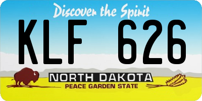 ND license plate KLF626