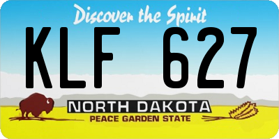 ND license plate KLF627