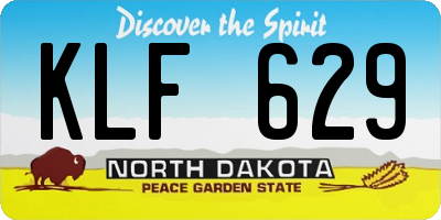 ND license plate KLF629
