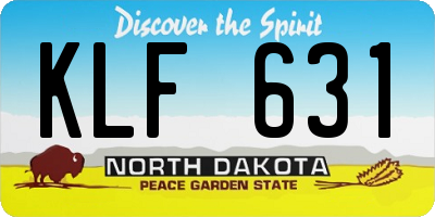 ND license plate KLF631