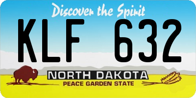 ND license plate KLF632
