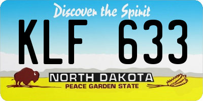 ND license plate KLF633