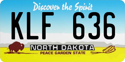 ND license plate KLF636