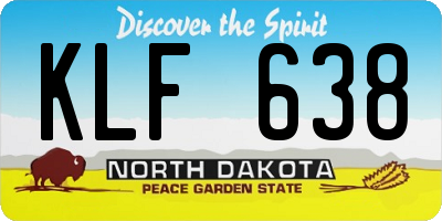 ND license plate KLF638