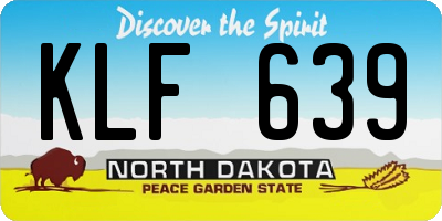 ND license plate KLF639