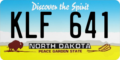 ND license plate KLF641