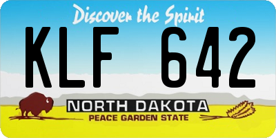 ND license plate KLF642