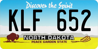ND license plate KLF652