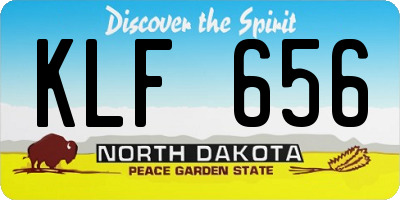 ND license plate KLF656