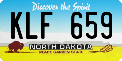 ND license plate KLF659