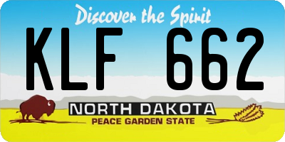 ND license plate KLF662