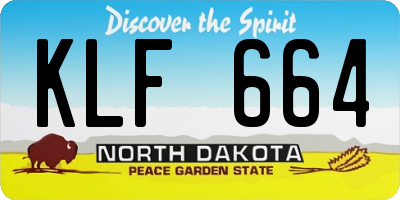 ND license plate KLF664