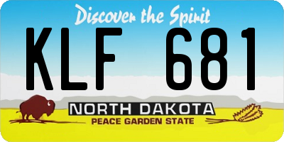 ND license plate KLF681