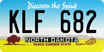 ND license plate KLF682