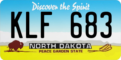 ND license plate KLF683