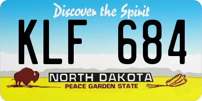 ND license plate KLF684