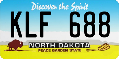 ND license plate KLF688