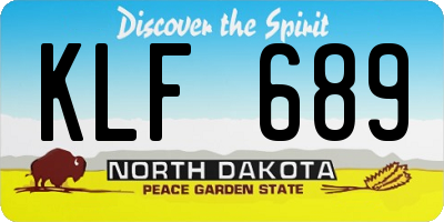 ND license plate KLF689