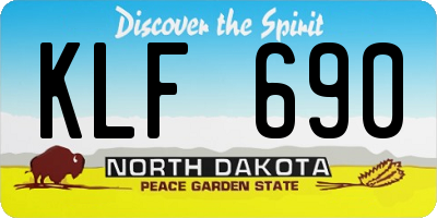 ND license plate KLF690