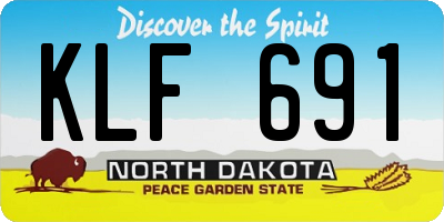 ND license plate KLF691
