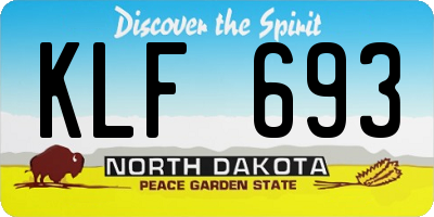 ND license plate KLF693