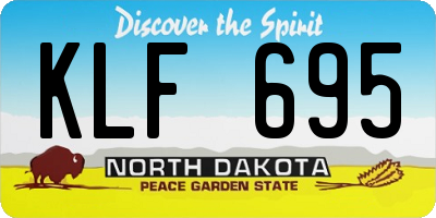 ND license plate KLF695