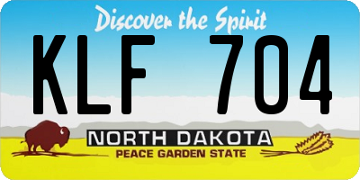 ND license plate KLF704