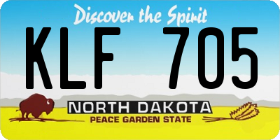 ND license plate KLF705
