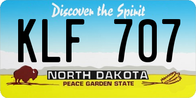 ND license plate KLF707