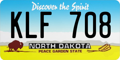 ND license plate KLF708