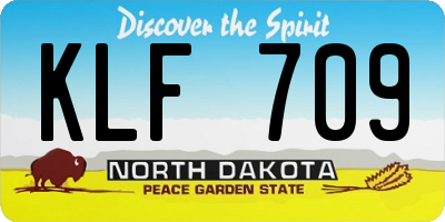 ND license plate KLF709