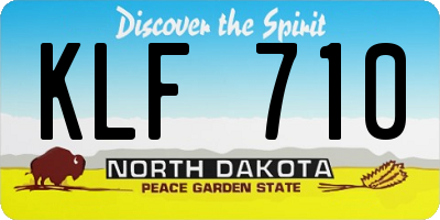 ND license plate KLF710