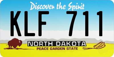 ND license plate KLF711