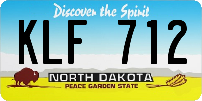 ND license plate KLF712