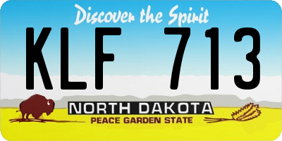 ND license plate KLF713