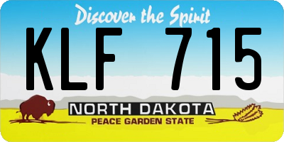ND license plate KLF715