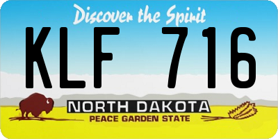 ND license plate KLF716