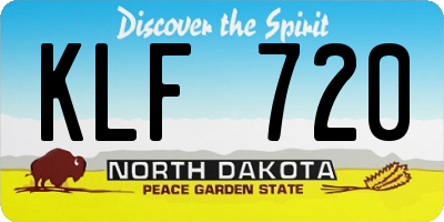ND license plate KLF720