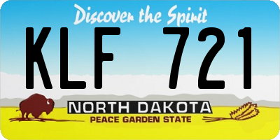 ND license plate KLF721