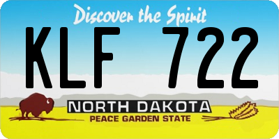 ND license plate KLF722