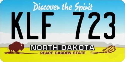 ND license plate KLF723