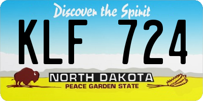 ND license plate KLF724