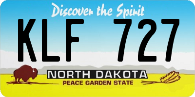 ND license plate KLF727