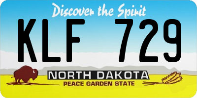 ND license plate KLF729