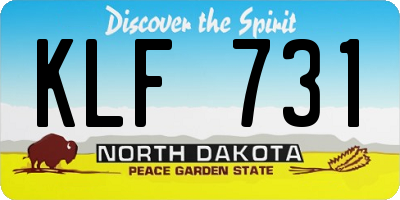 ND license plate KLF731