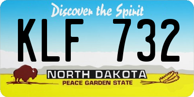 ND license plate KLF732