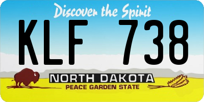 ND license plate KLF738