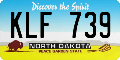 ND license plate KLF739