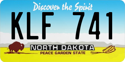 ND license plate KLF741