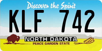 ND license plate KLF742